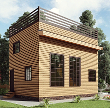 Проект двухэтажного дачного дома ДД156