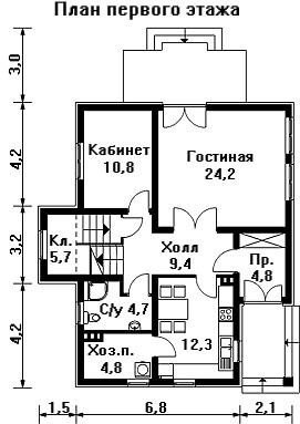 Проект кирпичного дома КП-46