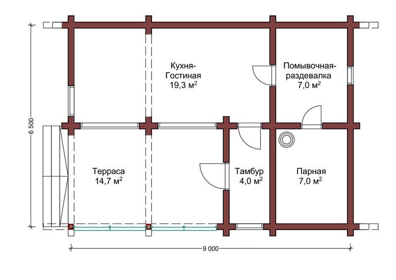 План бани