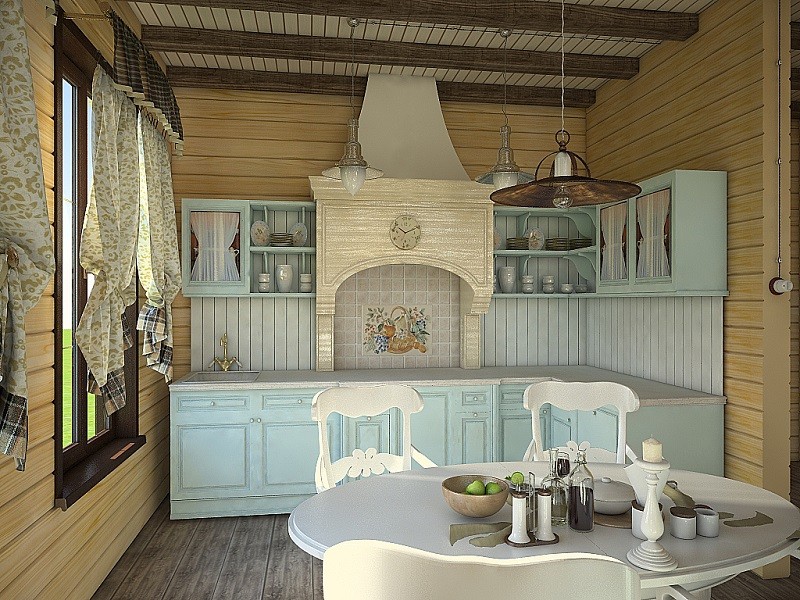 Дом из клееного бруса - кухня